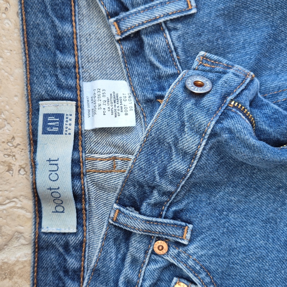 GAP Bootcut Jeans Size 10 Long, - Picture 2 of 3